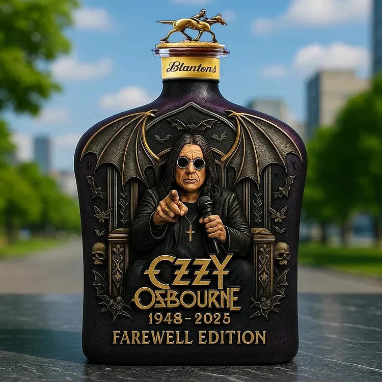 Ozzy Osbourne dombornyomott üveg limitált kiadású whiskysüveg - 5 db