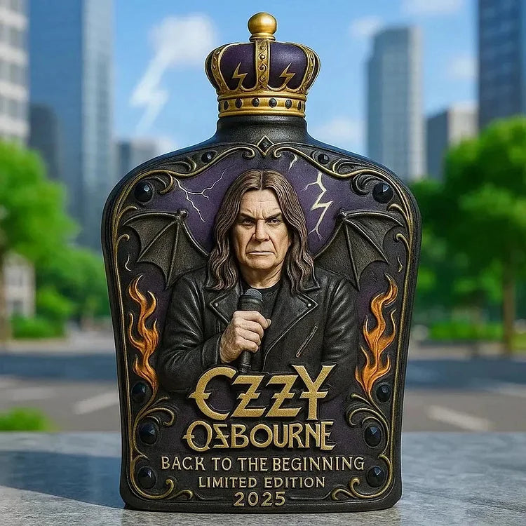 Ozzy Osbourne dombornyomott üveg limitált kiadású whiskysüveg - 5 db
