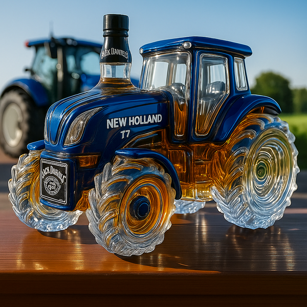 WHISKEYPEST | Klasszikus whisky üveg New Holland T7 traktor formájában
