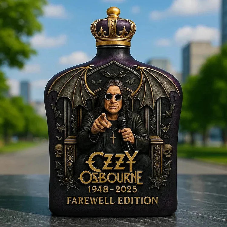 Ozzy Osbourne dombornyomott üveg limitált kiadású whiskysüveg - 5 db