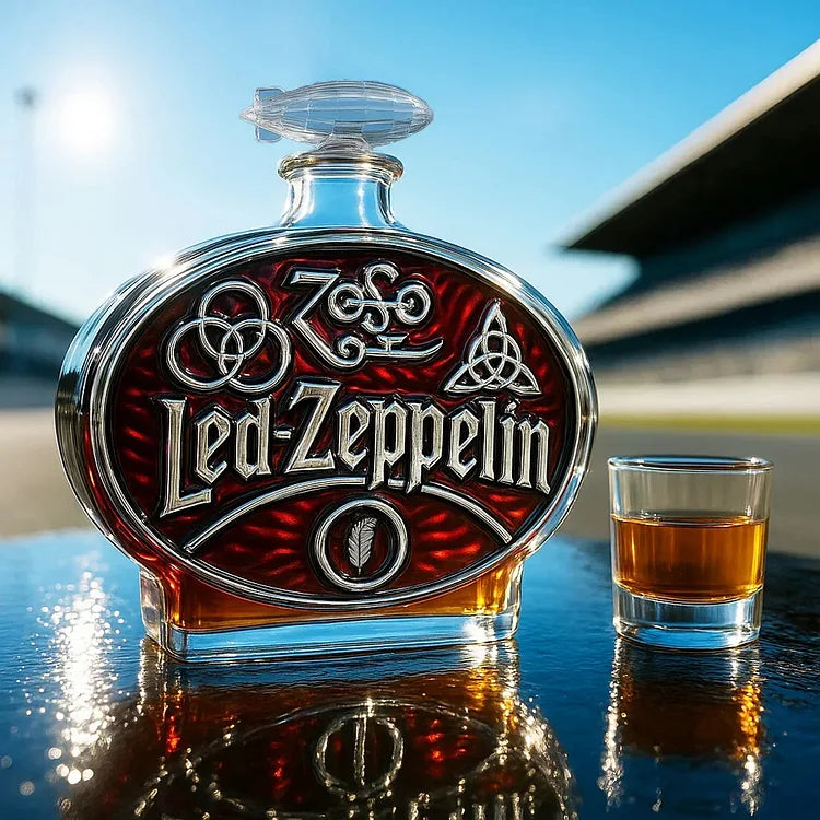 Limitált kiadású Zeppelin whisky dekantáló