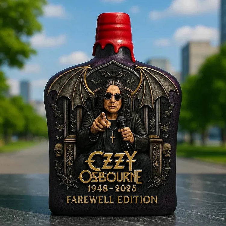 Ozzy Osbourne dombornyomott üveg limitált kiadású whiskysüveg - 5 db